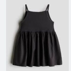 H&M Kids Toddler Girl Cotton Ballon Dress Black Sz 3T NWT Limited Edition